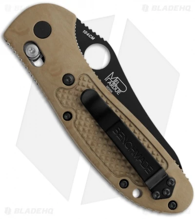 Benchmade Griptilian AXIS Lock Knife Sand (3.45" Black Serr) 550SBKHGSN - Image 2