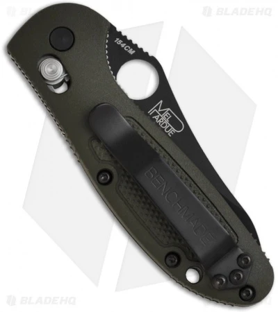 Benchmade Mini Griptilian AXIS Lock Knife Olive Drab (2.91" Black) 555BKHGOD - Image 2