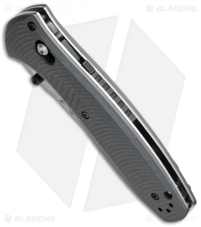 Benchmade Barrage AXIS-Assist Knife Gray G-10 (3.6" Satin) 580-2 - Image 2