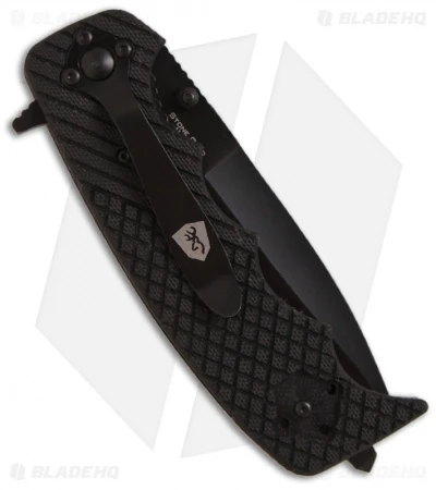 Browning Black Label Stone Cold Liner Lock Knife Black G-10 (3.6" Black) 114BL - Image 2