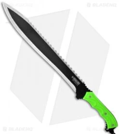 Wartech Biohazard Zombie Wilderness Machete Green Polymer (25" Black)