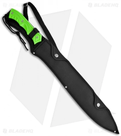 Wartech Biohazard Zombie Wilderness Machete Green Polymer (25" Black) - Image 2
