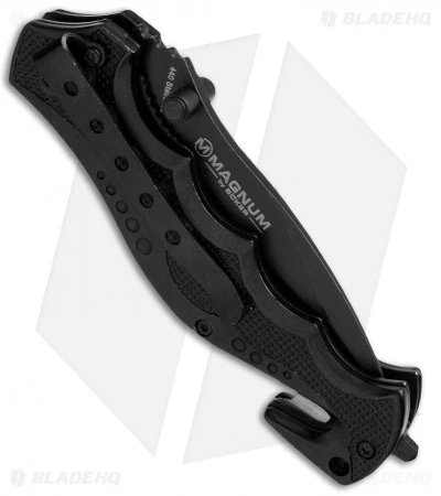 Boker Magnum BMF Rescue Spring Assisted Knife (3.375" Black Serr) 01RY770 - Image 2
