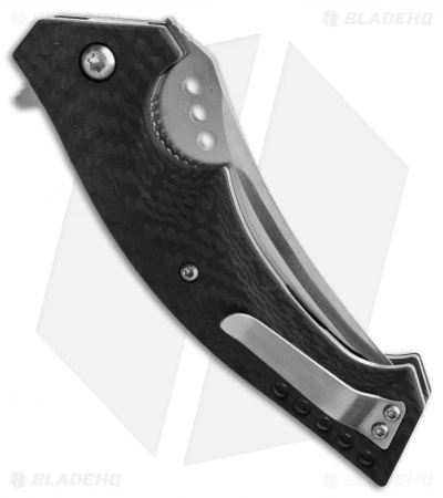 Walter Brend Custom Mamba Flipper Knife Carbon Fiber (3.75" Mirror Satin) - Image 2