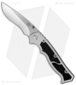 Walter Brend Marauder Clip Point Knife Titanium + Stingray Inserts (3.75" Satin)