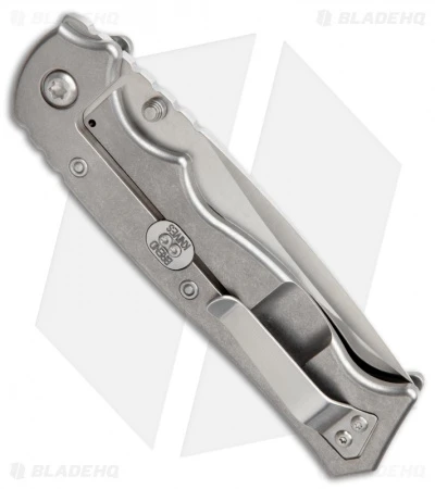 Walter Brend Marauder Tanto Knife Titanium + Stingray Inserts (3.75" Satin) - Image 2