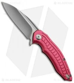 Brous Blades Bionic Flipper Knife Pink Aluminum (3" Satin Plain)