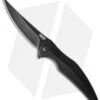 Brous Blades Sniper Flipper Liner Lock Knife Black Aluminum (3.75" Acid SW)