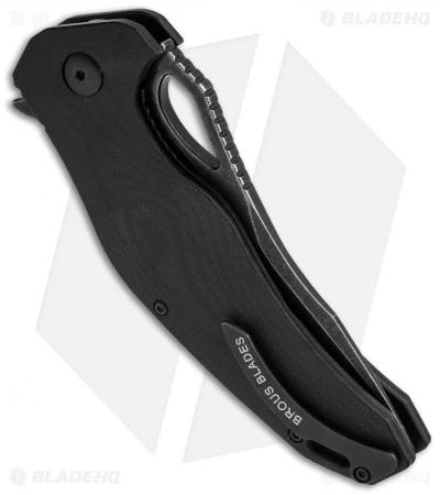 Brous Blades VR-71 Liner Lock Flipper Knife G10 (4" Acid Stonewash) - Image 3