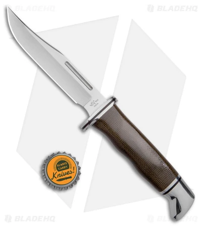 Buck Knives Buck 117 Brahma Pro Fixed Blade Knife Green Micarta (4.5" Satin) 0117GRS-B - Image 4