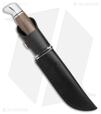 Buck Knives Buck 117 Brahma Pro Fixed Blade Knife Green Micarta (4.5" Satin) 0117GRS-B - Image 3