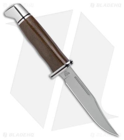 Buck Knives Buck 117 Brahma Pro Fixed Blade Knife Green Micarta (4.5" Satin) 0117GRS-B - Image 2