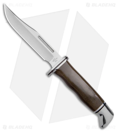 Buck Knives Buck 117 Brahma Pro Fixed Blade Knife Green Micarta (4.5" Satin) 0117GRS-B