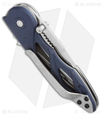 Buck Knives Buck Rush Spring Assisted Knife Blue Aluminum (2.5" Satin) 0290BLS1 - Image 2