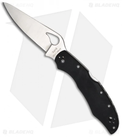 Byrd Cara Cara 2 Lockback Knife Black G-10 (3.75" Satin) BY03GP2