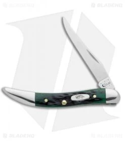 Case Small Texas Toothpick Knife 3" Bermuda Green Bone (610096 SS) 09722