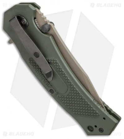 Combative Edge M1-Assist Clip Point Knife OD Green (3.875" FDE) - Image 3