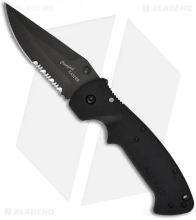 CRKT Crawford Kasper Liner Lock Knife (3.75" Black Serr) 6783Z