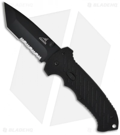 Gerber 06 FAST Knife Spring Assisted (3.8" Black Serr) 30-000118