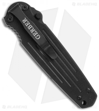 Gerber Mini Covert Spring Assisted Knife Drop Point (2.75" Black Serr) 22-01967 - Image 2