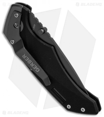 Gerber Contrast AO Spring Assisted Opening Knife (2.88" Black Plain) - Image 2