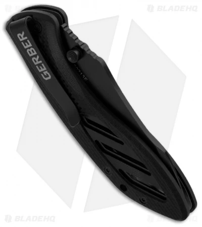 Gerber Instant Assisted Opening Knife (3.18" Black Serr) AO 2184 - Image 2