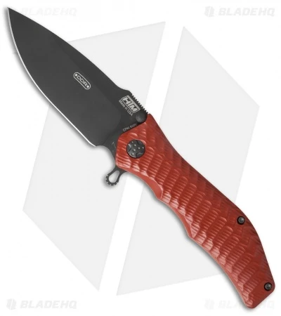 HTM Darrel Ralph Gun Hammer Torpedo Spring Assisted Knife Red (3.5" Black)