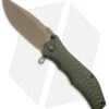 HTM Darrel Ralph Gun Hammer Bowie Spring Assisted Knife OD Green (3.5" FDE)