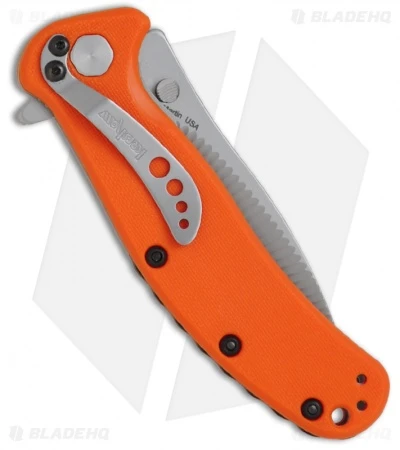 Kershaw Zing Liner Lock Knife Orange (3" Bead Blast) 1735OR - Image 2