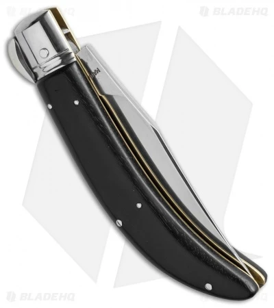 Lepre 9" Sicilian Picklock Automatic Knife Ebony Wood (3.7" Satin) - Image 2