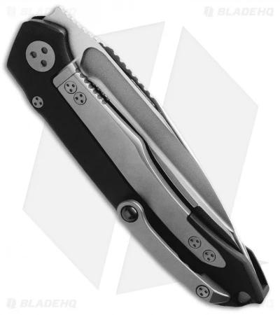 Marfione Custom Anax Integral Frame Lock Knife Black Aluminum (3.75" Mirror) - Image 2