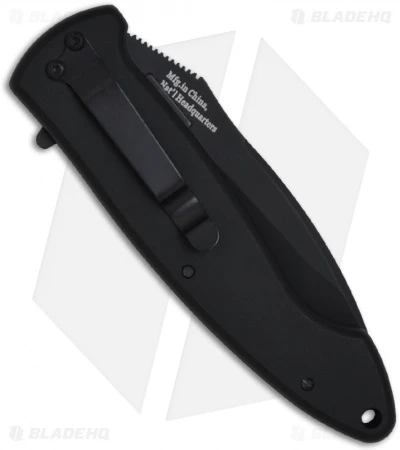 Meyerco Randall King Tsavo Spring Assisted Knife (3.05" Black Serr) - Image 2