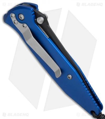 Microtech Mini Socom Manual Knife Blue Aluminum (3.25" Black) 12/1998 - Image 3