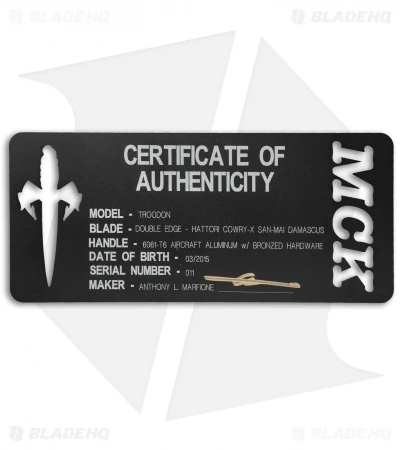 Marfione Custom Socom Bravo Tanto Knife Canvas Micarta (4" Mirror) - Image 3