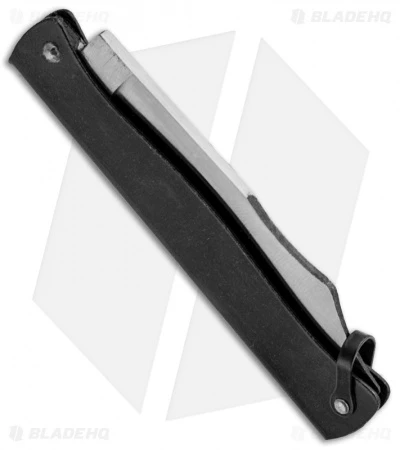 Douk-Douk Slip Joint Folding Knife 160mm Black (3" Satin) - Image 2