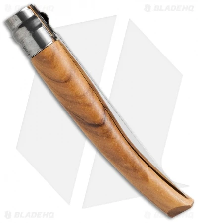 Opinel No 10 Slim Stainless Steel Knife Olive Wood W/Sheath (4" Satin) #10 - Image 2