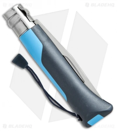 Opinel Knives No. 8 Outdoor Stainless Steel Knife Blue (3.25" Serr) - Image 2