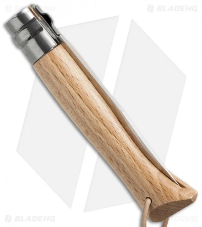 Opinel Knives No. 8 Stainless Steel Knife Beachwood (3.25" Satin) #8 SS Mountain - Image 2