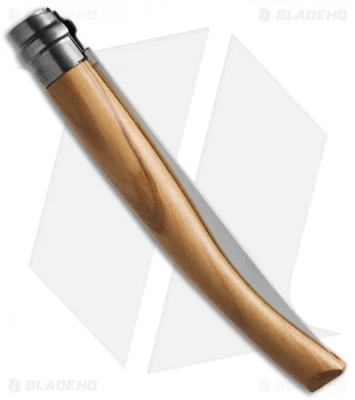 Opinel No 12 Slim Stainless Steel Folding Knife Olive Wood (4.875" Satin) #12 - Image 2