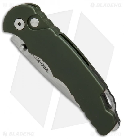 Pro-Tech TR-5 Lerch Spring Assisted Knife Green (3.25" Stonewash) SA.1 GRN - Image 2