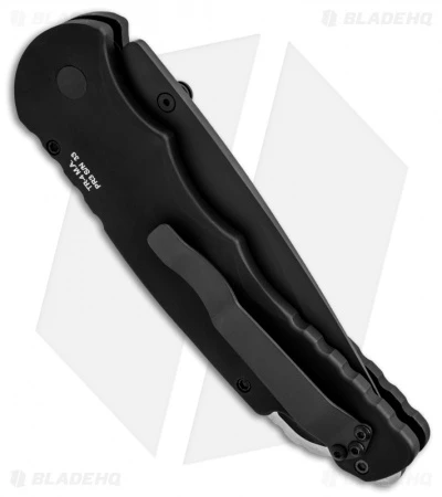 Pro-Tech TR-4 Tactical Response Button Lock Manual Knife (4" Black Serr) - Image 2