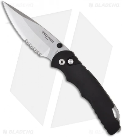 Pro-Tech TR-4 Tactical Response Button Lock Manual Knife (4" SW Serr) TR-4MA.2