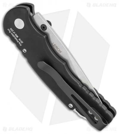 Pro-Tech TR-5 Lerch Spring Assisted Knife Black (3.25" Stonewash Serr) SA.2 - Image 3