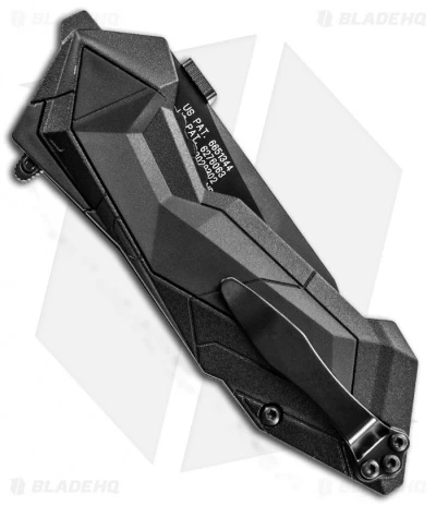 Schrade SCHA3BS Black Tanto MAGIC Spring Assisted Knife (2.9" Black Serr) - Image 2