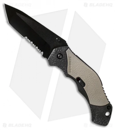 Schrade SCHA4BGTS Tanto Spring Assisted Knife Gray (3.375" Black Serr)