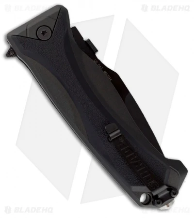 Schrade SCHA6LBS Drop Point Spring Assisted Knife (3.75" Black Serr) - Image 2