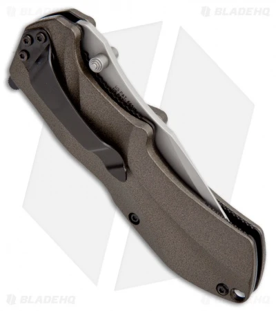Schrade SCHA7BR Clip Point Spring Assisted Knife Brown (3.25" Bead Blast Plain) - Image 2