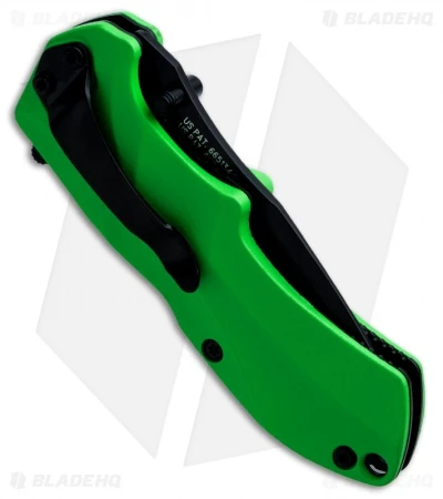 Schrade SCHA7GR Spring Assisted Knife Clip Point Green (3.25" Black) - Image 2
