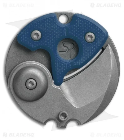 Serge Panchenko Coin Claw Folder Knife Blue G-10 (1" Tumbled) - Image 2