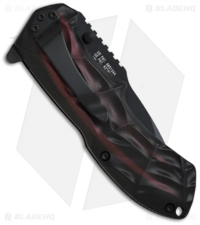 Smith & Wesson Black Ops SWBLOP3R Smoked Red Spring Assisted Knife (3.35" Black) - Image 2